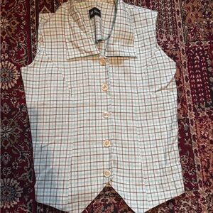 Plaid Button-Up Vest